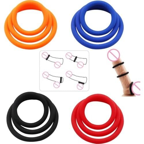 Cock Ring Elastic Penis Ring Sex Toys for Men Male Masturbator Time Delay Ejaculation Extender Adult Product sex shop 4 colors