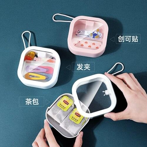 Creative Desktop Portable Storage Box Multi-function Organizing Push Push Box Pocket Sundries Plastic Storage Box