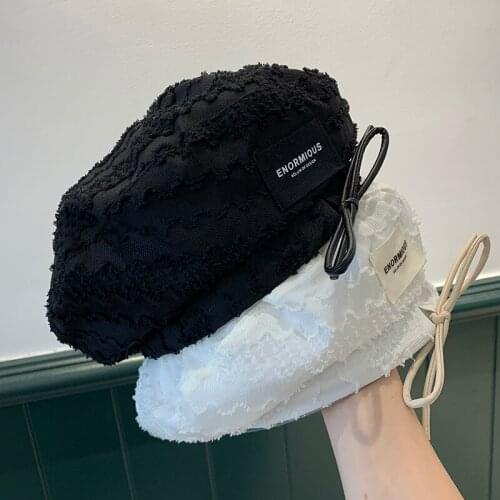 Niche Lace Beret Japanese Thin Style Breathable Ladies Fashion Beanie Summer and Autumn Banquet Decoration Flat Painter Cap