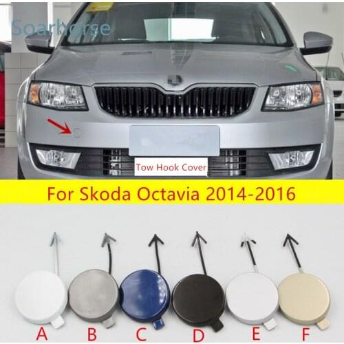 Front Bumper Tow Hook Cover Cap For Skoda Octavia 2014 2015 2016