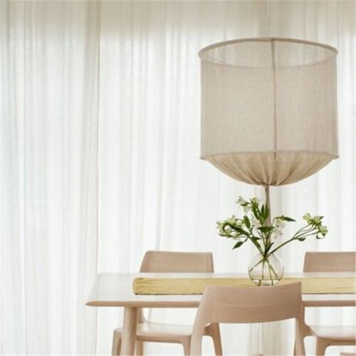 Linen Sewing Japanese Cloth Bag Pendant Lights Decorative Restaurant Bedroom Homestay Hanging Lamps Lighting Living Room Lamps