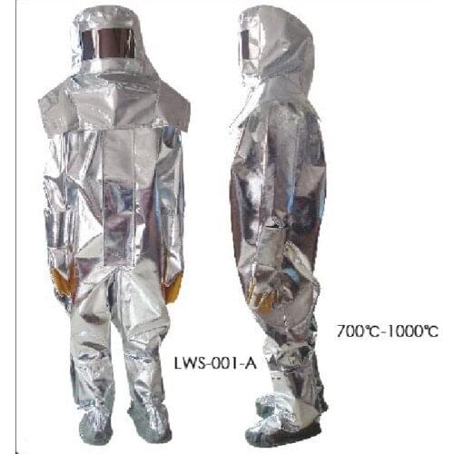 LWS-001-A 700-1000 Degree Heat Insulation Aluminized Clothes Imported Material