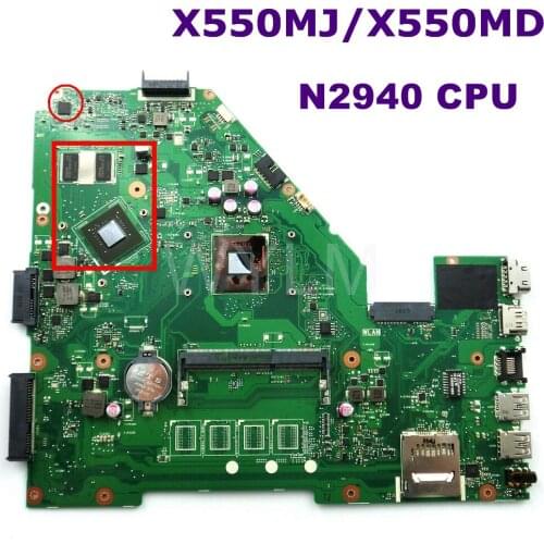 X550MJ MAIN_BD._0M/N2940/AS V1G 90NB0830-R00040 Mainboard REV 2.0 For ASUS X550MD X550MJ X552M Y582M K550M laptop motherboard