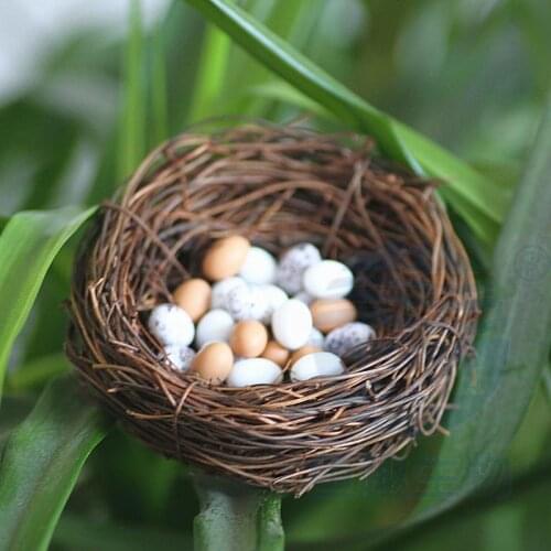 Handmade Mini decoration oakum nest rattan bird nest quail eggs egg duck-egg small home decor
