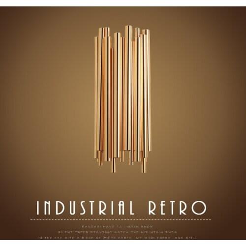 New Design Brubeck Wall Lamp Luxury Golden Aluminum Tube Industrial Wall Lights for Home Led Wall Art Luminaire Applique Murale
