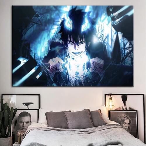 Wall Artwork HD Prints Home Decoration Blue Exorcist Poster Picture Modern Animation Canvas Painting For Living Room Framedwork