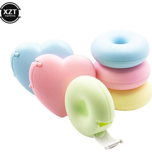 Newest Candy Color Masking Tape Cutter Design Of Love Heart/Donut Shape Washi Tape Cutter Office Tape Dispenser School Supply