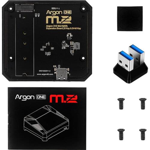 Argon ONE M.2 Expansion Board USB 3.0 to M.2 SATA SSD Adapter for Raspberry Pi 4 Model B Base for Argon ONE V2/M.2 Case