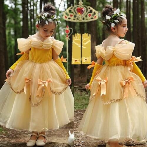 Halloween Dresses for Girls Birthday Party Cosplay Costume Fancy Role-Play Children Clothing Flower Christmas Princess Dress Up