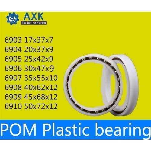 POM Bearing 6903 6904 6905 6906 6907 6908 6909 6910 ( 5 PCS ) Glass Balls Nylon Cage Plastic Ball Bearings