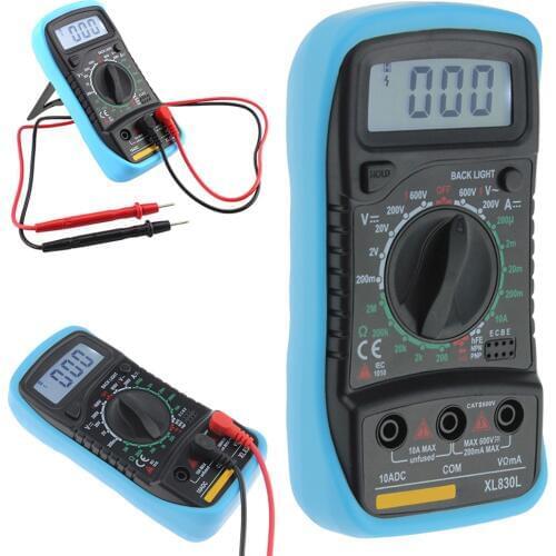 XL830L Handheld Digital Multimeter LCD Portable AC/DC Ammeter Voltmeter Ohm Voltage Tester Multimetro Professional Multimeter