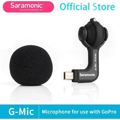 Saramonic G-Mic Gopro Mic Accessories Mini Dual Stereo Ball Professional Microphone for Gopro Hero4 Hero3+ Hero3 Action Cameras