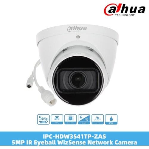 Dahua IPC-HDW3541TP-ZAS 5MP IR Vari-focal Eyeball WizSense Network Camera POE Power Support Built-in IR LED 2.7mm–13.5mm Lens