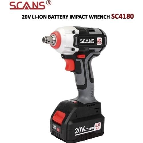 SCANS SC4180 20V BRUSHLESS LI-ION CORDLESS IMPACT WRENCH SC4180