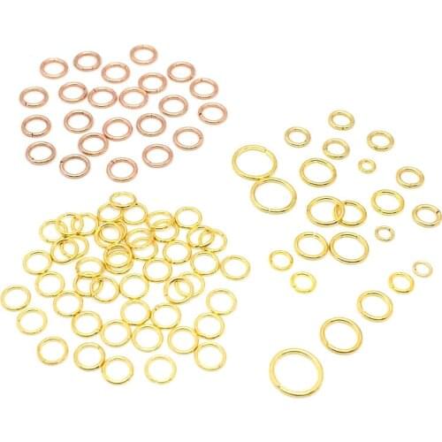 100Pcs/lot Stainless Steel 3 4 5mm Closed Loop Jump Rings Connectors for Diy Handmade Necklace Jewelry Finding Making 0.6mm
