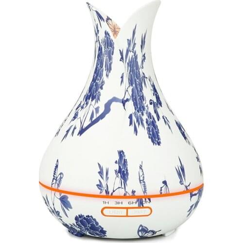 400ml Aromatherapy Essential Oil Humidifier Ultrasonic Cold Fog Aroma Diffuser LED Night Light have remote control version