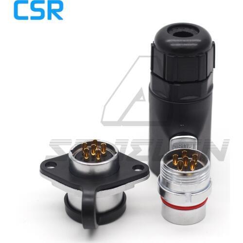 XHP20 , waterproof connector male plug & female socket 6 pin panel Mount wire cable connector aviation plug