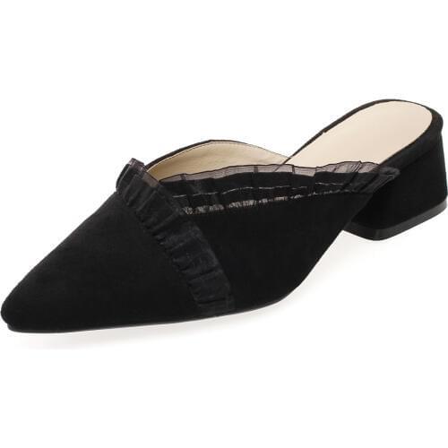 In the spring of 2019 the new small and pure and fresh with thick with baotou pointed in the womens sandals size code 31-47