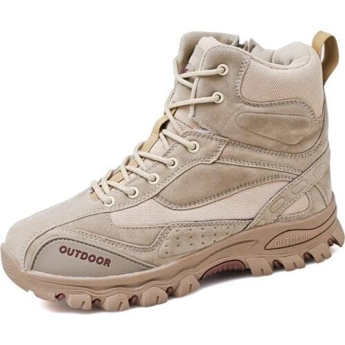 Winter Boots Men Warm Snow Boots Men High Quality Winter Military Boots Men Leather Shoes Men Cow Suede Work Waterproof 39-47