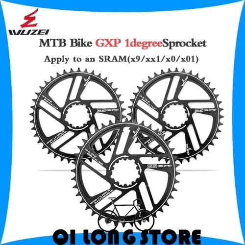 WUZEI Mountain Bike GXP Chainrings 30/32/34/36/38/40/42T Offset 1mm Chainwheels 8/9/10/11/12 speed MTB Crankset Parts for SRAM