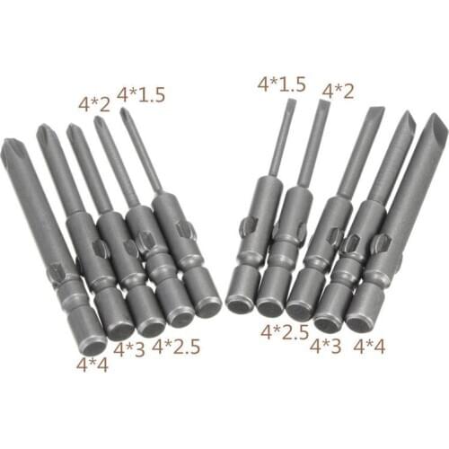 10Pcs 40mm Magnetic Screwdriver Bits for DC Powered Electric Screwdriver New