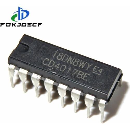 10pcs/lot CD4017 CD4017B DIP-16 CD4017BE DIP 4017 IC new original free shipping