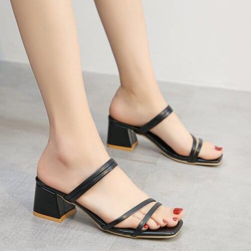 2021 Summer New Women Shoe Sexy High Heels Open Toe Slippers Women Casual Sandals Fashion Comfortable Women Sandal Zapatos Mujer