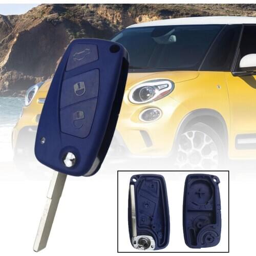 3 Buttonss Remote Flip Car Key Fob Shell Case for Fiat Grande Punto Stilo Panda 2020