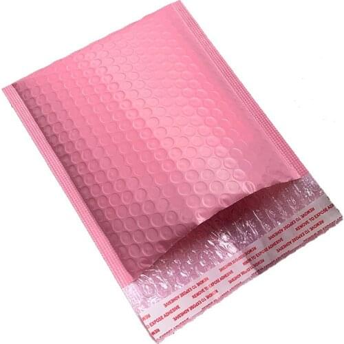5Pcs/Set Bubble Mailers Padded Envelopes Multi Purpose For Book Magazine Gift Present Lined Mailer Self Seal Pink