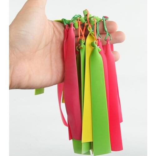 5pcs/lot 0.8mm Thickness Flat Rubber Band For Shooting Fish Catapult Replacement Use On Fishing Outdoor Sports Fishing