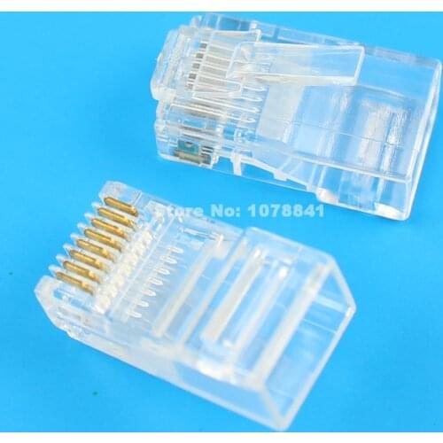 50pcs RJ45 8P8C Cat5 Cat6 Modular Plug Network Connector