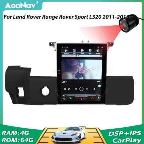 Car Radio 2 Din Tesla Vertical Screen GPS Navigation For Land Rover Range Rover Sport L320 2011 2012 2013 Multimedia Player