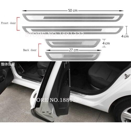 Car Accessories For VW Volkswagen Golf 6 GOLF 7 GTI R MK6 2012 2013 2014 2015 Door Sill Scuff Guards Sills Plate Stickers
