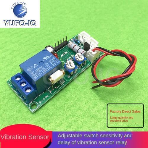 Free Ship 1PCS Vibration Module/Vibration Sensor Relay Switch Sensitivity and Delay Adjustable