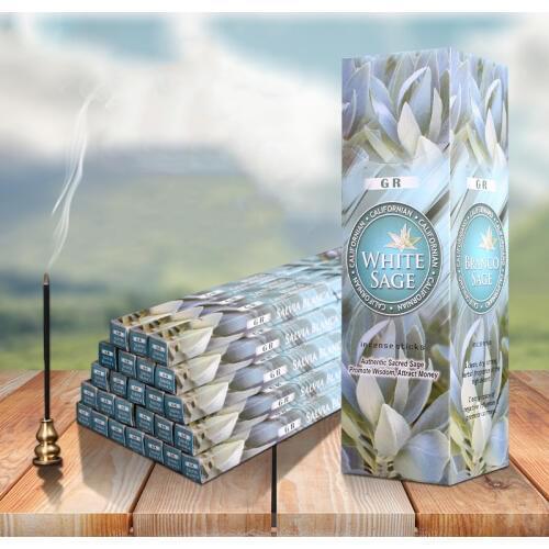 BIg Box White Sage India Incense Aroma Incense Stick Sage Fragrance Aromatic Incense Clean Air Indoor Smell Supply