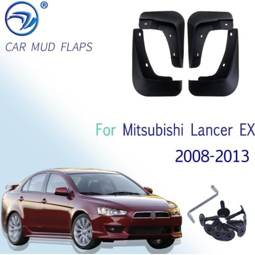 4Pcs Car Front Fender Flares Rear Splash Guards Mud Flaps Mudguards for Mitsubishi Lancer EX 2008 2009 2010 2011 2012 2013