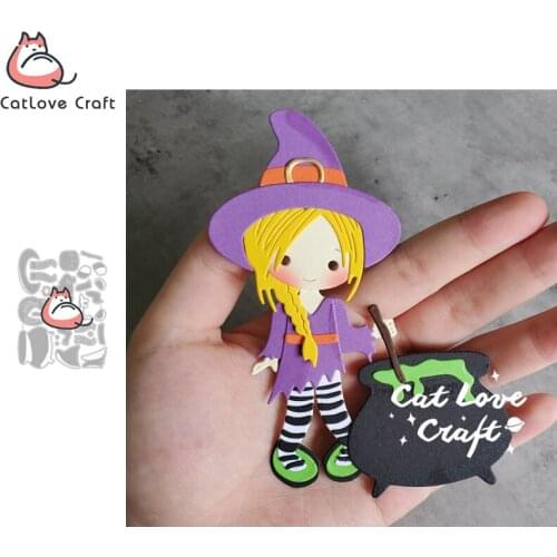 Catlove Halloween Witch Metal Cutting Dies Scrapbooking Mold Stencil Die Cuts Card Making DIY Craft Embossing New Dies For 2020