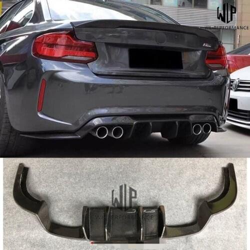 F87 High Quality Carbon Fiber Rear Lip Bumper Diffuser Car Styling for BMW 2 Series F87 M2 M2C V Style 2015-UP