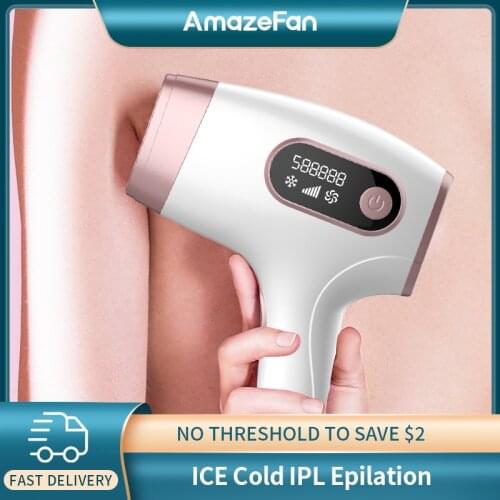 AmazeFan 990000 Flashes Photoepilator IPL Hair Removal Ice Laser Epilator Permanent Painless Home Epilator