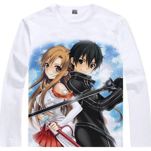 UnderWorld UW T-Shirt Asuna Yuuki Shirt Cool t shirts Anime Clothing cute lovely kawaii Shirts & Long sleeves white -shirts a