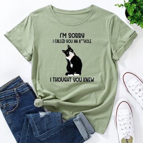 Summer Women TShirt Kawaii Cat Letter Print T Shirt Women O Neck Short Sleeve Graphic Tees 100%Cotton Tops Streetwear