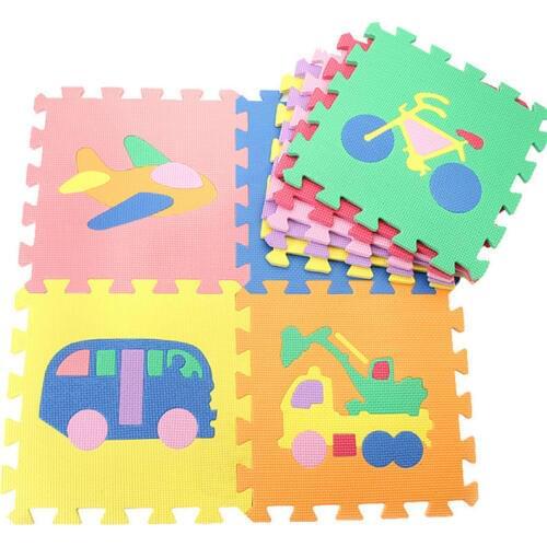 JCC Transportation Style EVA Foam Puzzle Play Mat /kids Rugs carpet Interlocking Exercise Floor for children Tiles 30*30*1cm