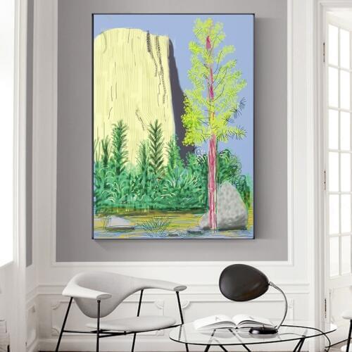 Classic Wallpaper David Hockney Yosemite National Park Canvas Painting Print Living Room Home Decoration Artwork Modern Wall Art