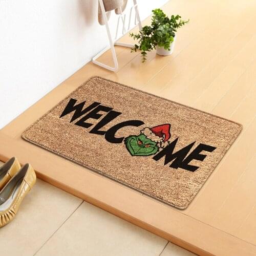 Doormat Floor Mat Merry Christmas Home Entrance Door Mat Anti Slip Floor Rug For Living Room Bathroom Kitchen