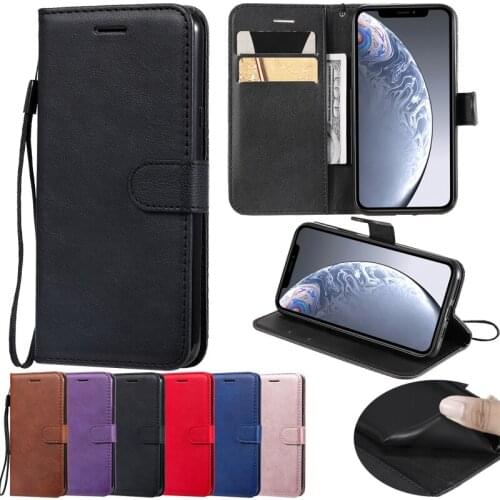 Leather Flip Case For iPhone 5 6 6S 7 8 Plus 11 Pro Max 12(5.4)(6.1)(6.7) XR X XS Max Case Soft Silicone Card Slots Wallet Cover