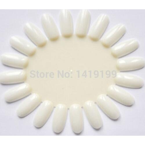 5PCS 100Tips False Nail Art Display Round Wheel Palette Fake Tips Practice Color Card Gel Polish Painting Nail Swatch