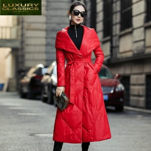 Real Genuine Leather 100% Jacket Autumn Winter Coat Women Clothes 2021 Korean Vintage Sheepskin Down Coat Chaqueta Mujer ZT3269