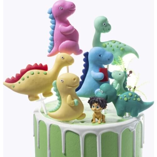 Cute Dinosaur Theme Party Cake Topper Jungle Safari Birthday Party1st Birthday Party Boys Jurassic World Party Baby Shower Decor