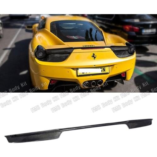 Real Carbon Fiber Modified Rear Roof Spoiler Tail Trunk Boot Wing For Ferrari 458 ITALIA SPIDER 2011 2012 2013 Car Styling