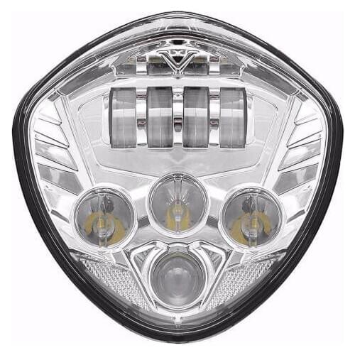 Motorcycle Chrome LED Headlight Headlamp For Victory Cross Country Cross Road